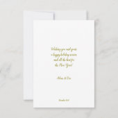 華やかなクリスマスグリーティングカード。 カード (裏面)