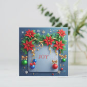 華やかなクリスマスリース 🎄✨レッド・ポインセチアのボタニカル (スタンド正面)