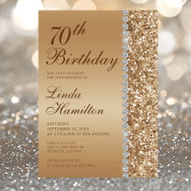 華やかなゴールドの70歳の誕生日フォト