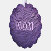 華やかなサテンパープルとピンクママ60誕生日 オーナメントカード (左)