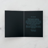 華やかなシックなサファイアブルーとブラック50誕生日 カード (内部)