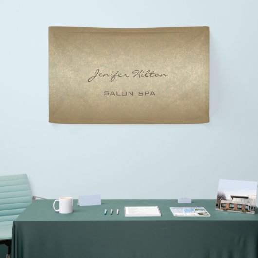 華やかなシックなフェイクモダン金ゴールドテクスチャ 横断幕 (トレードショー)