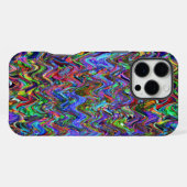 華やかなジグザグ アーティストカラー iPhoneケース (裏面横)