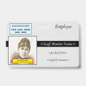 華やかなスタッフIDバッジ バッジ (Back)