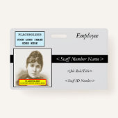 華やかなスタッフIDバッジ バッジ (裏面)