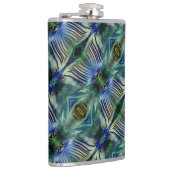 華やかなストライプ緑と青の曲線横の フラスク (右)