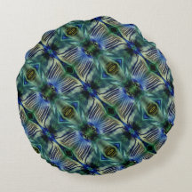 華やかなストライプ緑と青の曲線横の