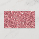 華やかなスパークルかわいいスタイリッシュ金ゴールドピンクグリッター 名刺 (裏面)