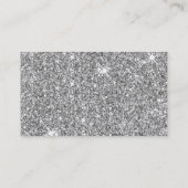 華やかなスパークル可愛スタイリッシュい金ゴールドシルバーグリッター 名刺 (裏面)
