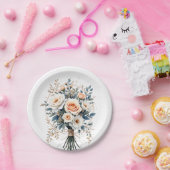 華やかなセレバトロブーケ ペーパープレート (パーティー)