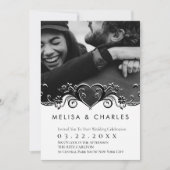 華やかなハート 招待状 (正面)