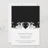 華やかなハート 招待状 (裏面)