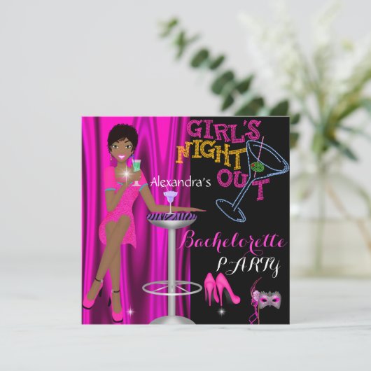 華やかなバチェロレッテピンクガールズナイトアウト！ 招待状 (スタンド正面)