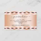 華やかなバラ金ゴールド効果派手エレガントで 名刺 (裏面)