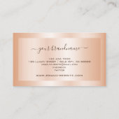 華やかなバラ金ゴールド効果（フレーム未表示） 名刺 (裏面)