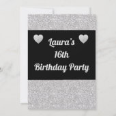 華やかなパーソナライズされたバースデーパーティ招待状 招待状 (裏面)