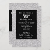 華やかなパーソナライズされたバースデーパーティ招待状 招待状 (正面/裏面)