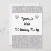 華やかなパーソナライズされたバースデーパーティ招待状 招待状 (裏面)