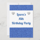 華やかなパーソナライズされたバースデーパーティ招待状 招待状 (裏面)