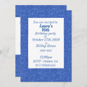 華やかなパーソナライズされたバースデーパーティ招待状 招待状 (正面/裏面)