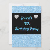 華やかなパーソナライズされたバースデーパーティ招待状 招待状 (裏面)