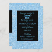 華やかなパーソナライズされたバースデーパーティ招待状 招待状 (正面/裏面)