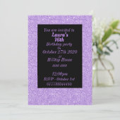 華やかなパーソナライズされたバースデーパーティ招待状 招待状 (スタンド正面)