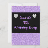 華やかなパーソナライズされたバースデーパーティ招待状 招待状 (裏面)