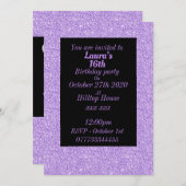 華やかなパーソナライズされたバースデーパーティ招待状 招待状 (正面/裏面)