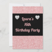 華やかなパーソナライズされたバースデーパーティ招待状 招待状 (裏面)