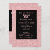華やかなパーソナライズされたバースデーパーティ招待状 招待状 (正面/裏面)