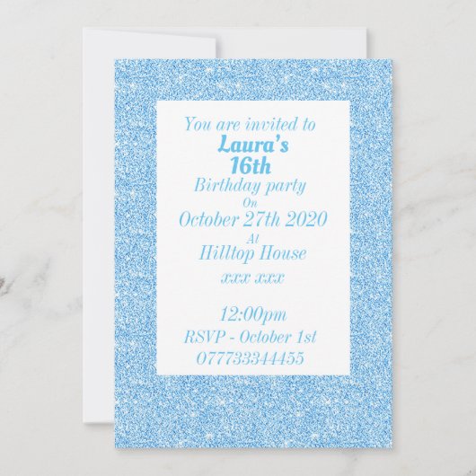 華やかなパーソナライズされたバースデーパーティ招待状 招待状 (正面)