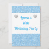 華やかなパーソナライズされたバースデーパーティ招待状 招待状 (裏面)