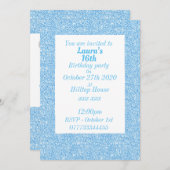 華やかなパーソナライズされたバースデーパーティ招待状 招待状 (正面/裏面)