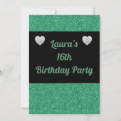 華やかなパーソナライズされたバースデーパーティ招待状 招待状 (裏面)