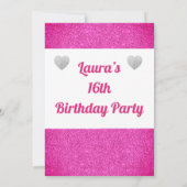 華やかなパーソナライズされたバースデーパーティ招待状 招待状 (裏面)