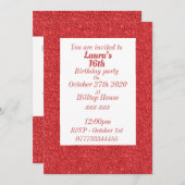 華やかなパーソナライズされたバースデーパーティ招待状 招待状 (正面/裏面)