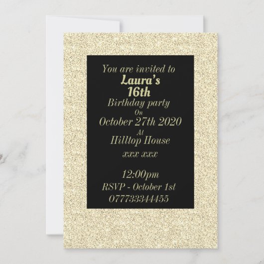 華やかなパーソナライズされたバースデーパーティ招待状 招待状 (正面)