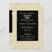 華やかなパーソナライズされたバースデーパーティ招待状 招待状 (正面/裏面)