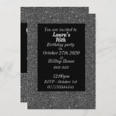 華やかなパーソナライズされたバースデーパーティ招待状 招待状 (正面/裏面)