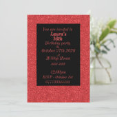 華やかなパーソナライズされたバースデーパーティ招待状 招待状 (スタンド正面)