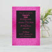 華やかなパーソナライズされたバースデーパーティ招待状 招待状 (スタンド正面)