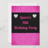 華やかなパーソナライズされたバースデーパーティ招待状 招待状 (裏面)