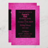華やかなパーソナライズされたバースデーパーティ招待状 招待状 (正面/裏面)