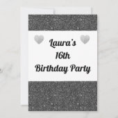 華やかなパーソナライズされたバースデーパーティ招待状 招待状 (裏面)