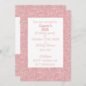 華やかなパーソナライズされたバースデーパーティ招待状 招待状 (正面/裏面)