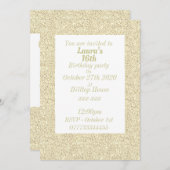 華やかなパーソナライズされたバースデーパーティ招待状 招待状 (正面/裏面)