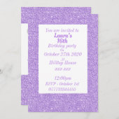 華やかなパーソナライズされたバースデーパーティ招待状 招待状 (正面/裏面)