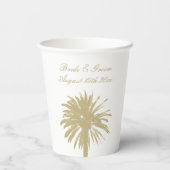 華やかなビーチ結婚式パーティー供給カスタム 紙コップ (裏面)