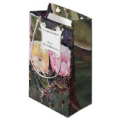 華やかなピンクと黄色のサボテンの花 スモールペーパーバッグ (正面アングル)